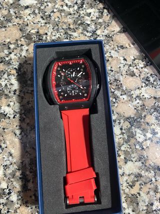 Reloj LIGE Negro y Rojo