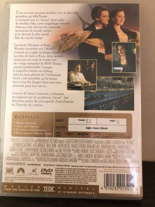 DVD Titanic en Francés e Inglés