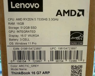 Lenovo ThinkBook 16 G7 Gris/Plata