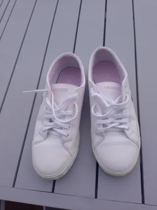 Bambas Lacoste blancas y rosas