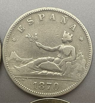 2 pesetas 1883 1882 y 1870. Alfonso XII y Gob Prov