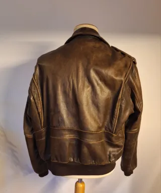 Chaqueta Cuero Aviador Helstons Marrón