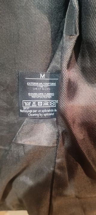 Chaqueta Cuero Marrón River Skin Talla M