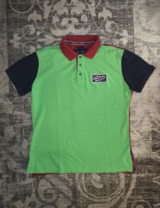 Polo Armani Jeans Blue Indigo vintage - XL Slim