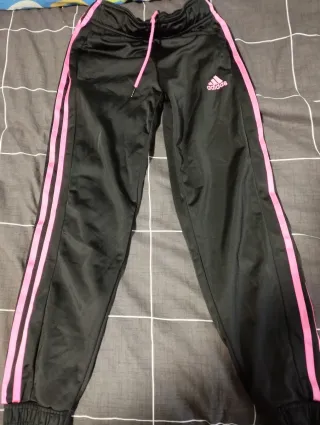 Pantalón deportivo Adidas chica negro rosa