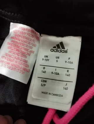 Pantalón deportivo Adidas chica negro rosa