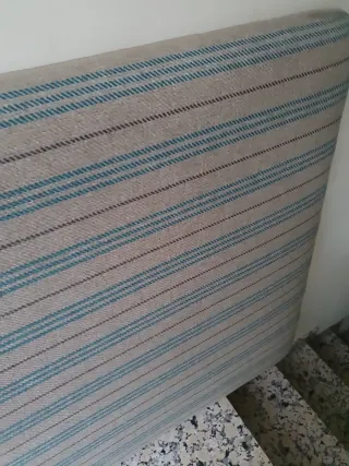 Cabecero de cama 90cm beige y azul