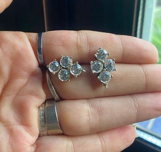 Pendientes antiguos plata con piedras