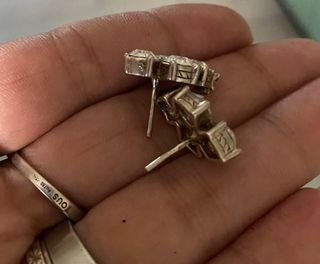 Pendientes antiguos plata con piedras