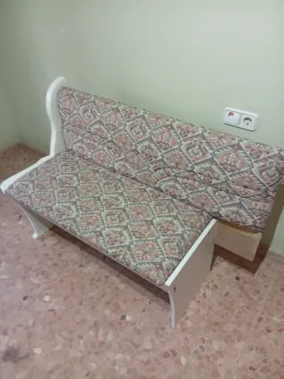 2 Poltrone Angolari in Tessuto e Legno