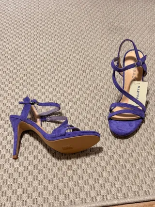 Sandalias Marypaz Ante Morado Talla 37