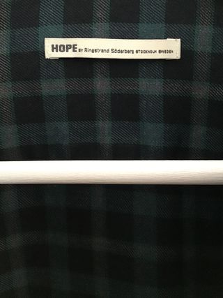 Camisa cuadros HOPE verde y negra Talla M