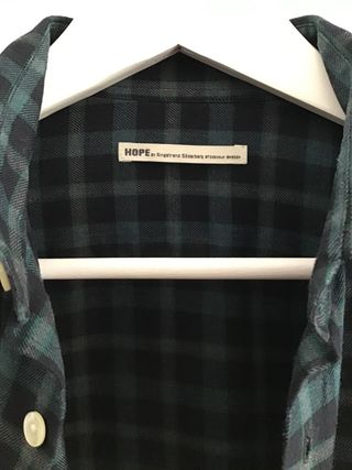 Camisa cuadros HOPE verde y negra Talla M