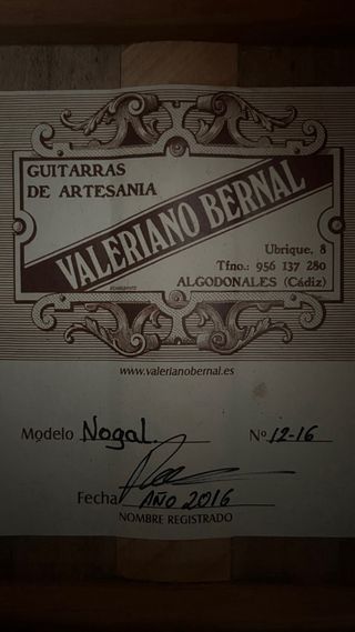 Guitarra Clásica Valeriano Bernal