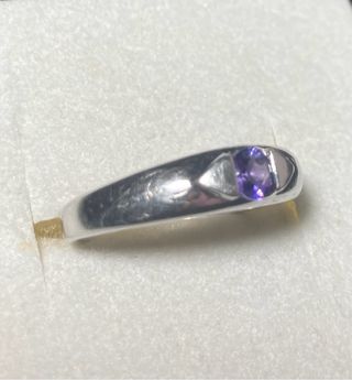 Anillo Plata 925 con Piedra Morada