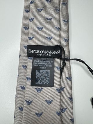 Corbata Emporio Armani Gris 100% seda