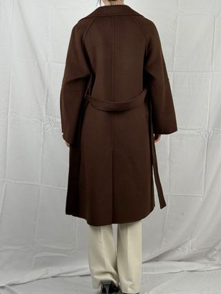 Cappotto lungo 100% lana marrone taglia M