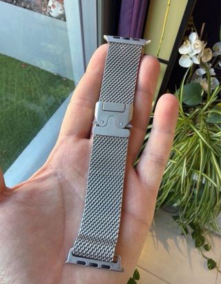 Correa Milanesa Apple Watch acero Plateada