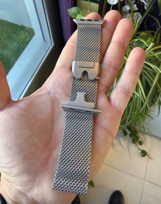 Correa Milanesa Apple Watch acero Plateada