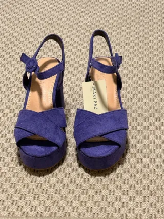 Sandalias Maripaz Mujer Morado Ante