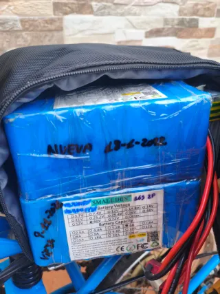 Bicicleta Eléctrica Plegable Azul