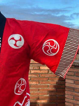 Kimono para niños Japonés Rojo, Negro y Blanco