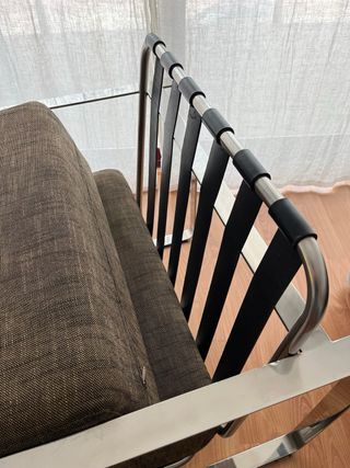 Butaca diseño con estructura de acero inoxidable