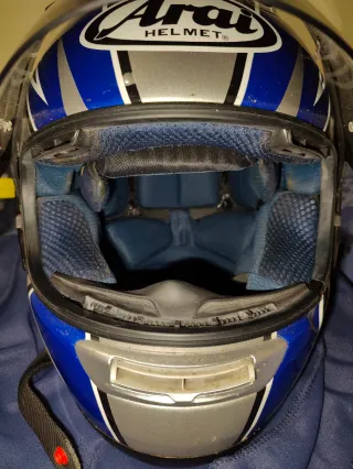 Casco Arai Blu/Argento + Visiera + Sacco