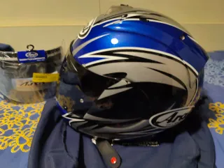 Casco Arai Blu/Argento + Visiera + Sacco