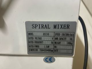 Amasadora Espiral Industrial HS30