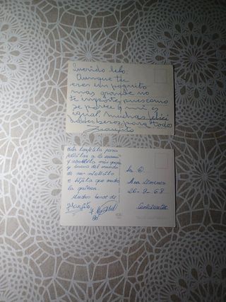 8 Postales Variadas Años 60