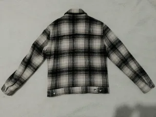 Chaqueta Zara cuadros beige y negro Talla M