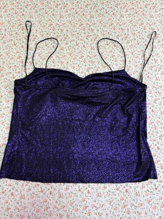 Top Brillo Morado