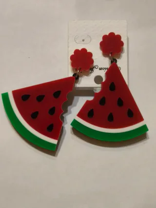 Pendientes sandía divertidos