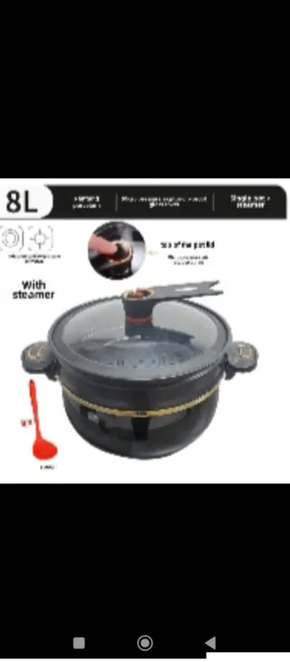 Olla Express Negra y Dorada