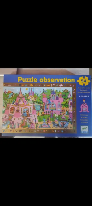 Puzzle Djeco Observación Princesas 54 piezas