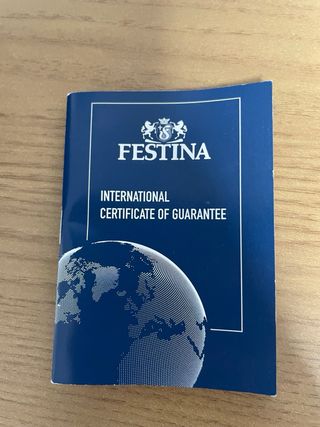 Reloj Festina Hombre con certificado de compra