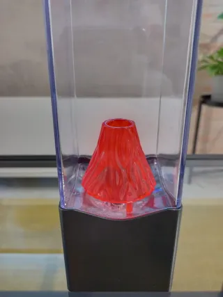Lampada effetto vulcano rossa