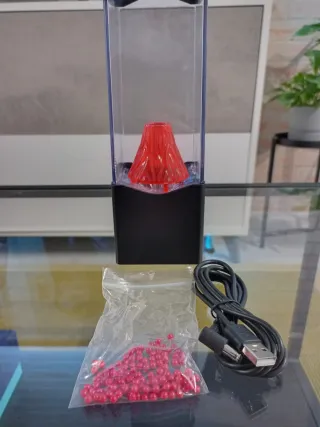 Lampada effetto vulcano rossa