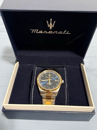 Reloj Maserati Hombre Azul y Dorado