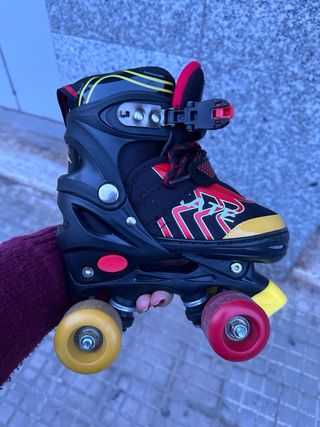 Patines infantiles 4 ruedas con bolsas