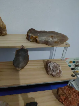Lote minerales brutos, piezas de tamaño