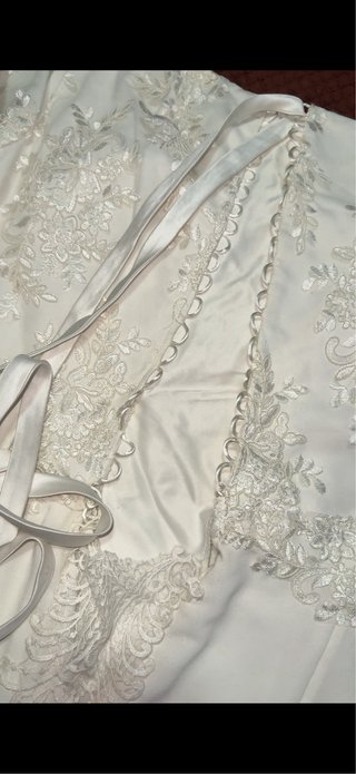Vestido de Novia Blanco Encaje Manga Larga