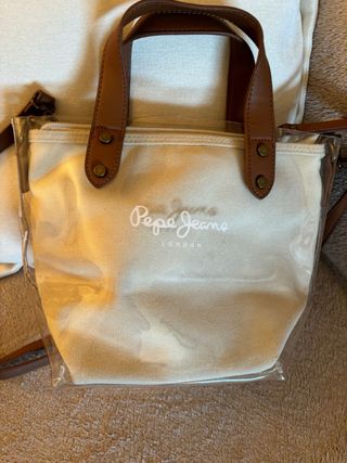 Bolso Pepe Jeans Beige y Marrón