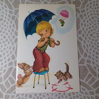 5 Postales años 70 ilustradas por I.Vernet