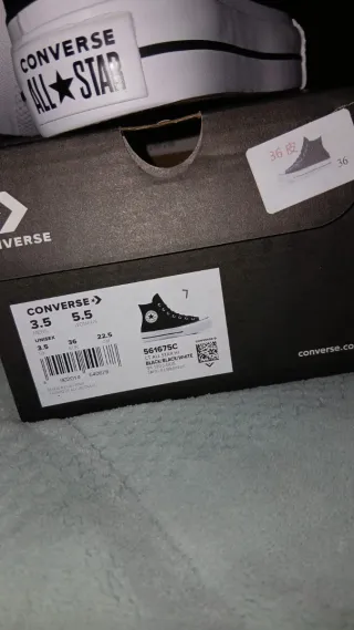 Zapatillas Converse Negras polipiel Talla 36