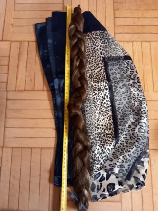 Coleta pelo natural castaño 60cm