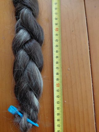 Coleta pelo natural castaño 60cm