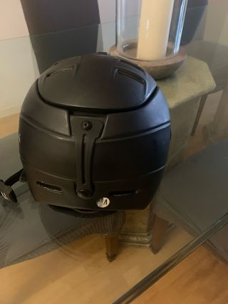 Casco de esquí negro con visera, unisex , talla M