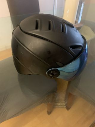 Casco de esquí negro con visera, unisex , talla M